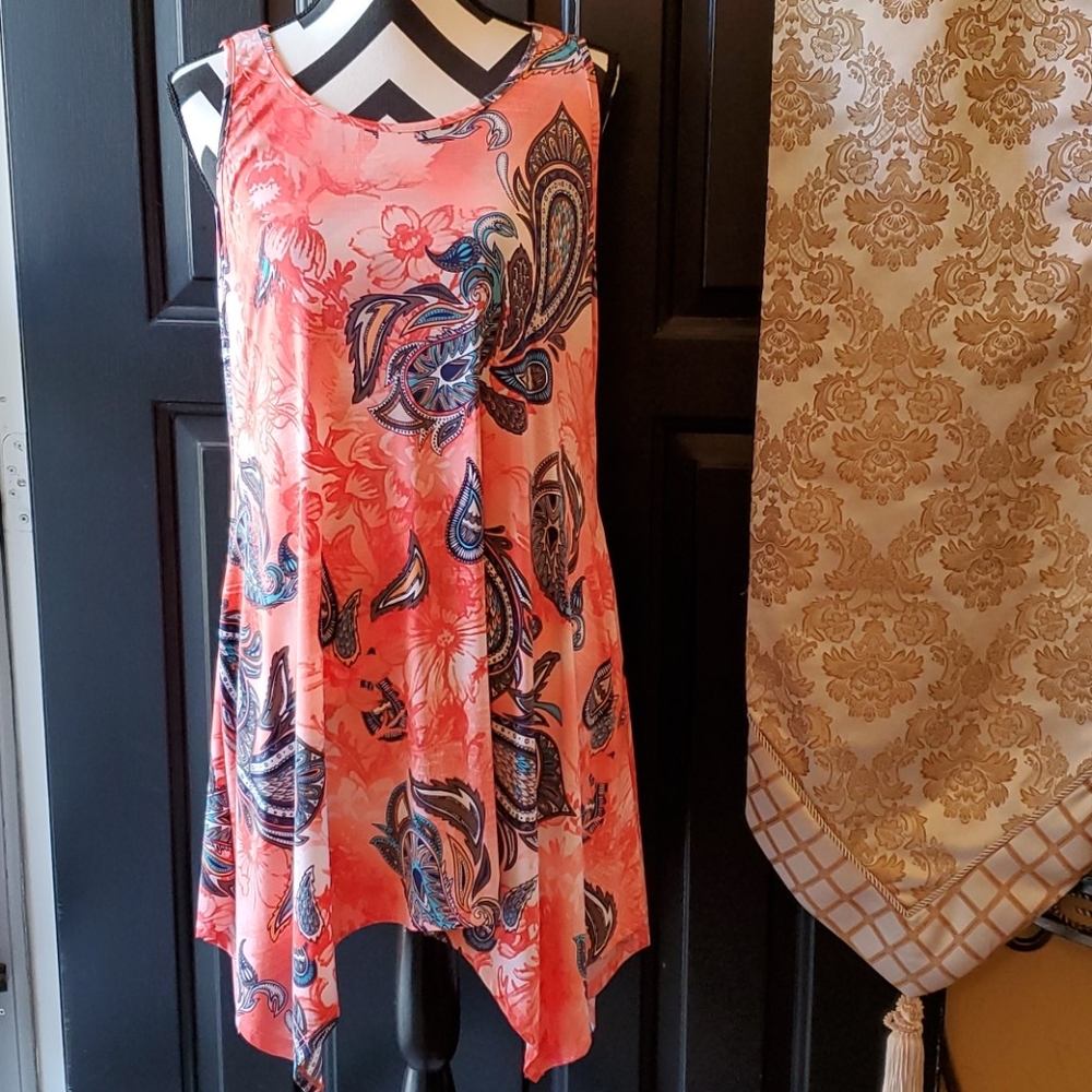 Asymmetrical Hem Summer Dress NWT Med
